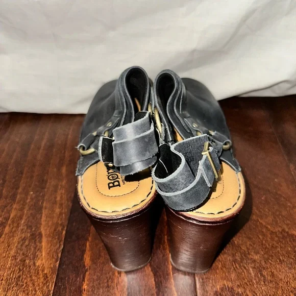 Born Hudson Slingback Clogs | black real leather - Picture 7 of 16